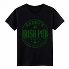 Унисекс Ретро Футболка Paddy's Irish Pub Графическая футболка с клевером на День Святого Патрика