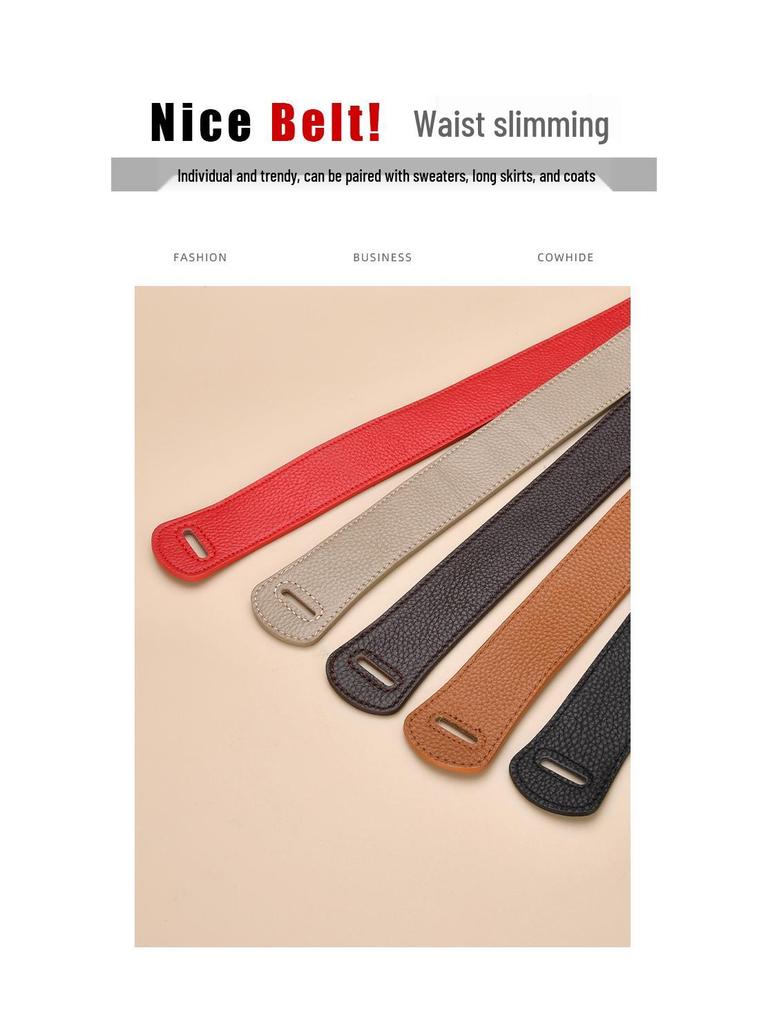 Женский двусторонний пояс-корсет из лицевой коровьей кожи