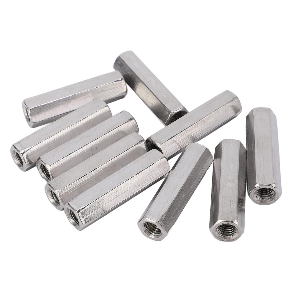Набор шестигранных соединительных гаек, 10 шт., соединитель, нержавеющая сталь 304, промышленный крепеж, M8x1.25 13 L50мм