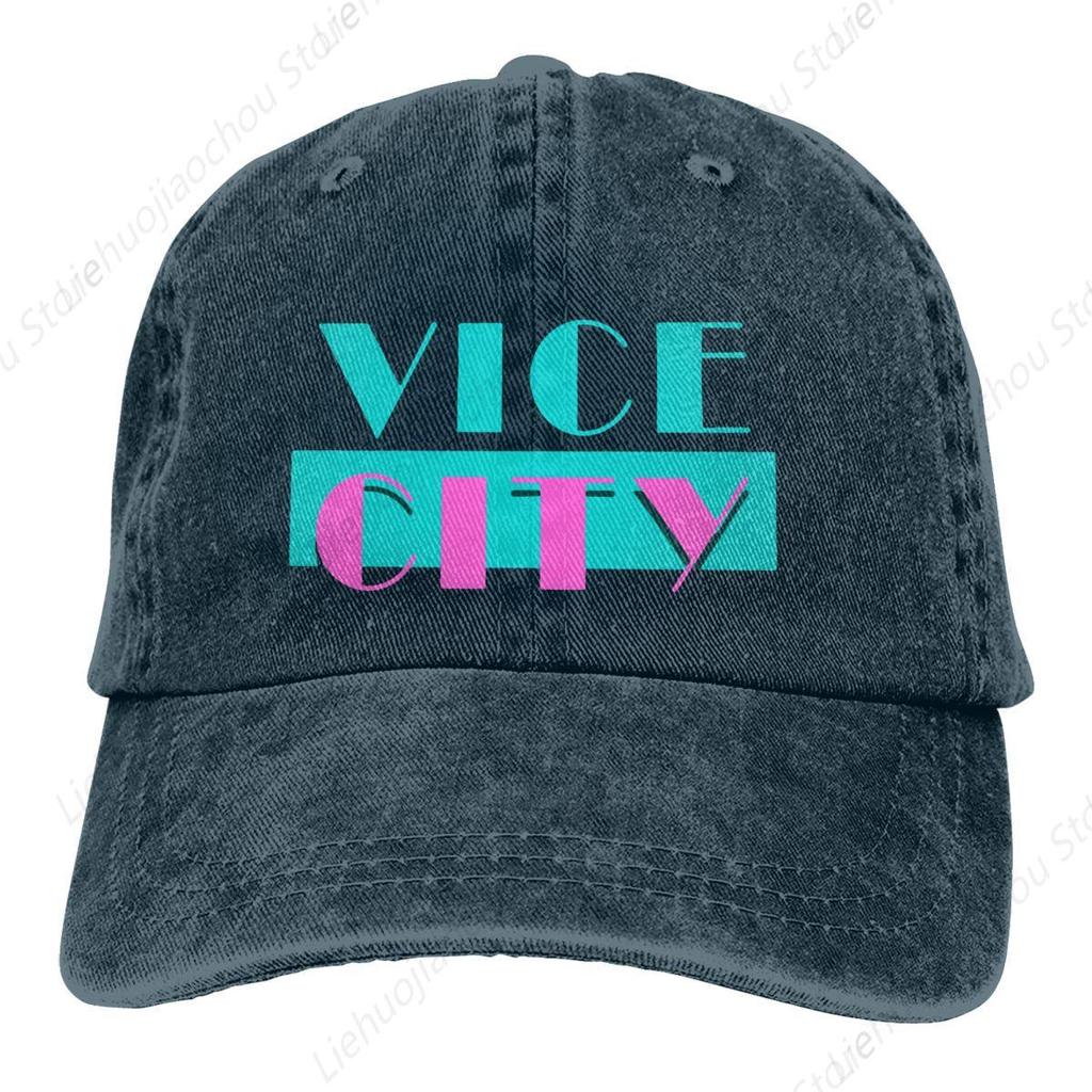 Постиранная унисекс бейсбольная кепка Vice City Trucker Snapback Кепки для папы Кепки для гольфа GTA Grand Theft Auto Game