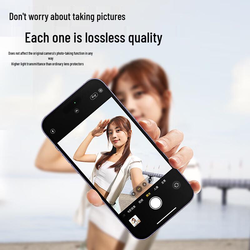 DIVI AR Anti-Reflective Tempered Glass Camera Lens Protector for iPhone