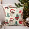 Домашний Декор Рождественские Узоры Санта и Праздничный Декор Узор Подушки Наволочка Подходит для Дивана Спальни Автомобиля Наволочка