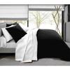 Complete Pack 6 Pieces Black/White Reversible Duvet Cover for Bed 140 X 190 Cm