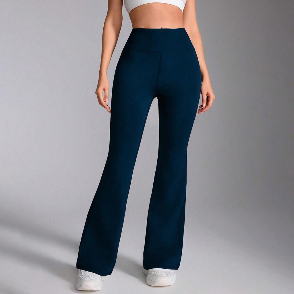 Zhejiang JinEuropean and American Belly and Hip Lift Yoga Pants Women's High Waist Sports Pants Peach Hip Fitness Pants Yoga Trousers Wide Leg Pants