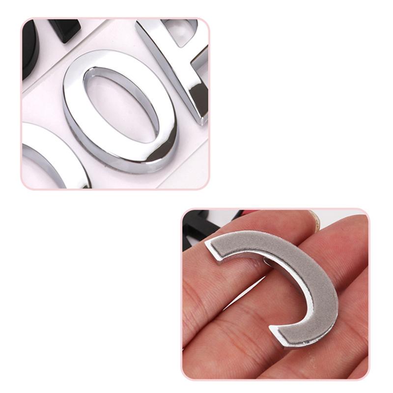 3D ABS Chrome Black Cooper S Emblem Letters Car Rear Trunk Badge Self-adhesive Sticker Accessories
