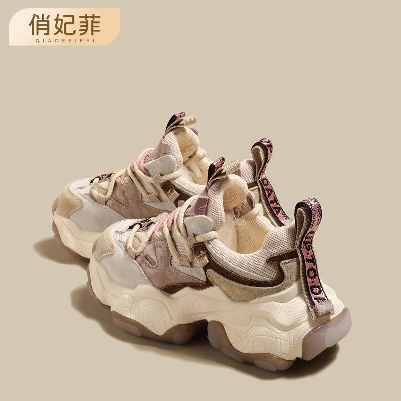 Кожаные женские нишевые туфли на высокой подошве, новые универсальные туфли для весны и осени, детская повседневная платформа, спортивная обувь, женская обувь