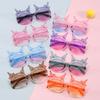 Детские Милые Мультяшные Овальные Солнцезащитные Очки с Ушками Кролика Детские Круглые Очки Малыш Стильные Цветные Солнцезащитные Очки Очки для Мальчиков и Девочек