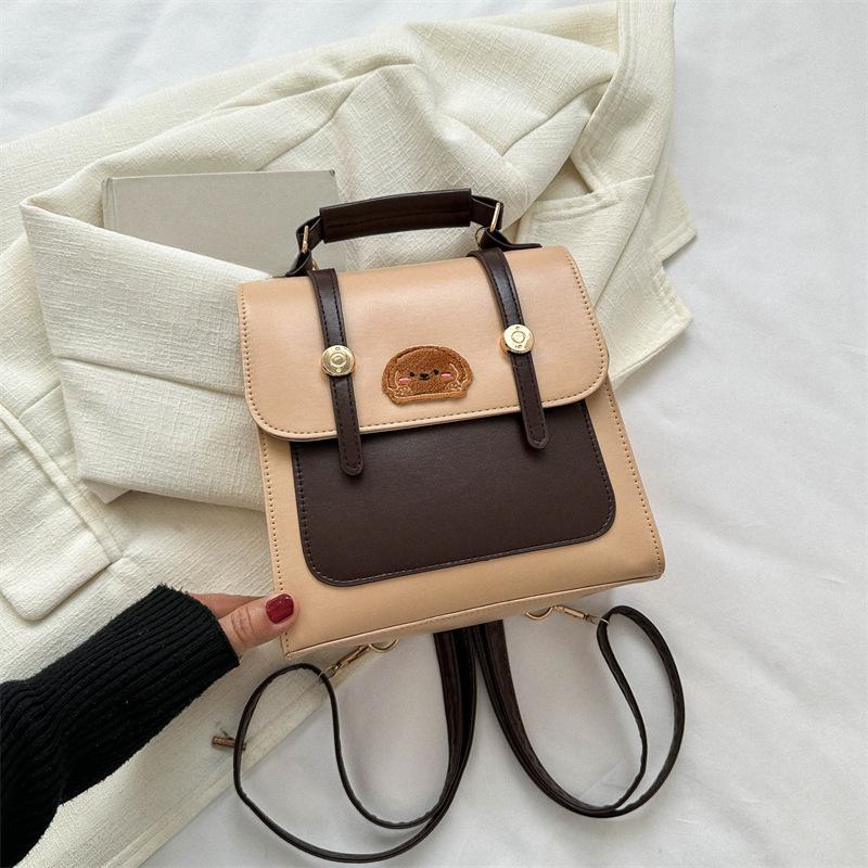 Весенний новый корейский рюкзак сумка через плечо простая дорожная текстура простая ретро повседневная сумка