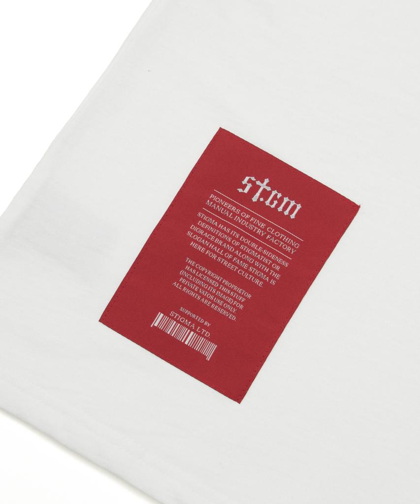 STIGMA Camouflage Pocket Semi-Oversized T-Shirts White