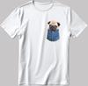 Pug In Pocket T-Shirt - Unisex Cotton Tee K861