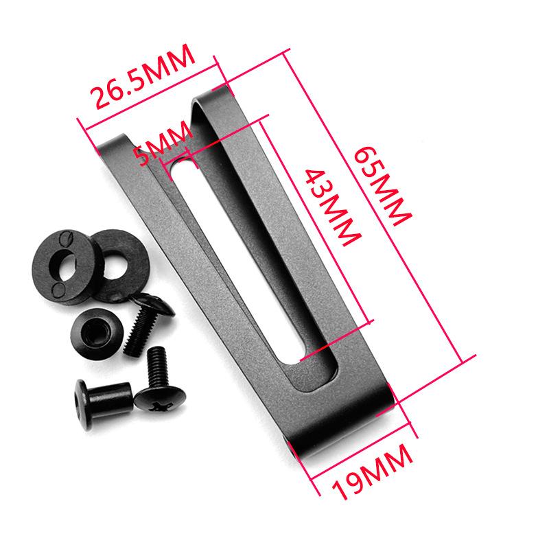 K Клипса для ножен на пояс из нержавеющей стали, Задняя клипса для ножен, Универсальный ремень для ношения Kydex, Аксессуары для ножен