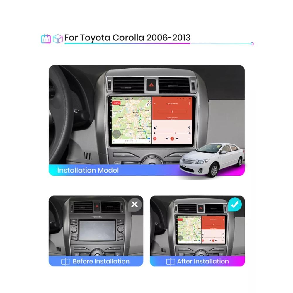 Android Car Radio For Toyota Corolla E140 E150 2006-2013 Multimedia Player Head Unit Stereo GPS Navigation BT WIFI 1+16GB