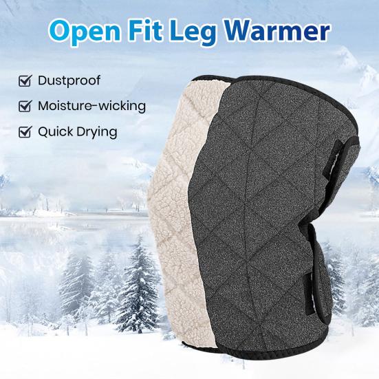 Зимние наколенники с утолщенной флисовой подкладкой, наколенник, теплая термоподдержка колена, компрессионный рукав