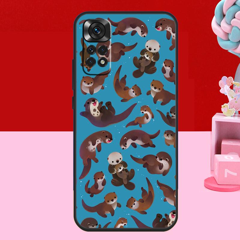 Animal Otter Case For Xiaomi Redmi Note 13 12 11 10 14 15 Pro Plus Redmi 15 C 14C 10C 12C 13C Soft Cover