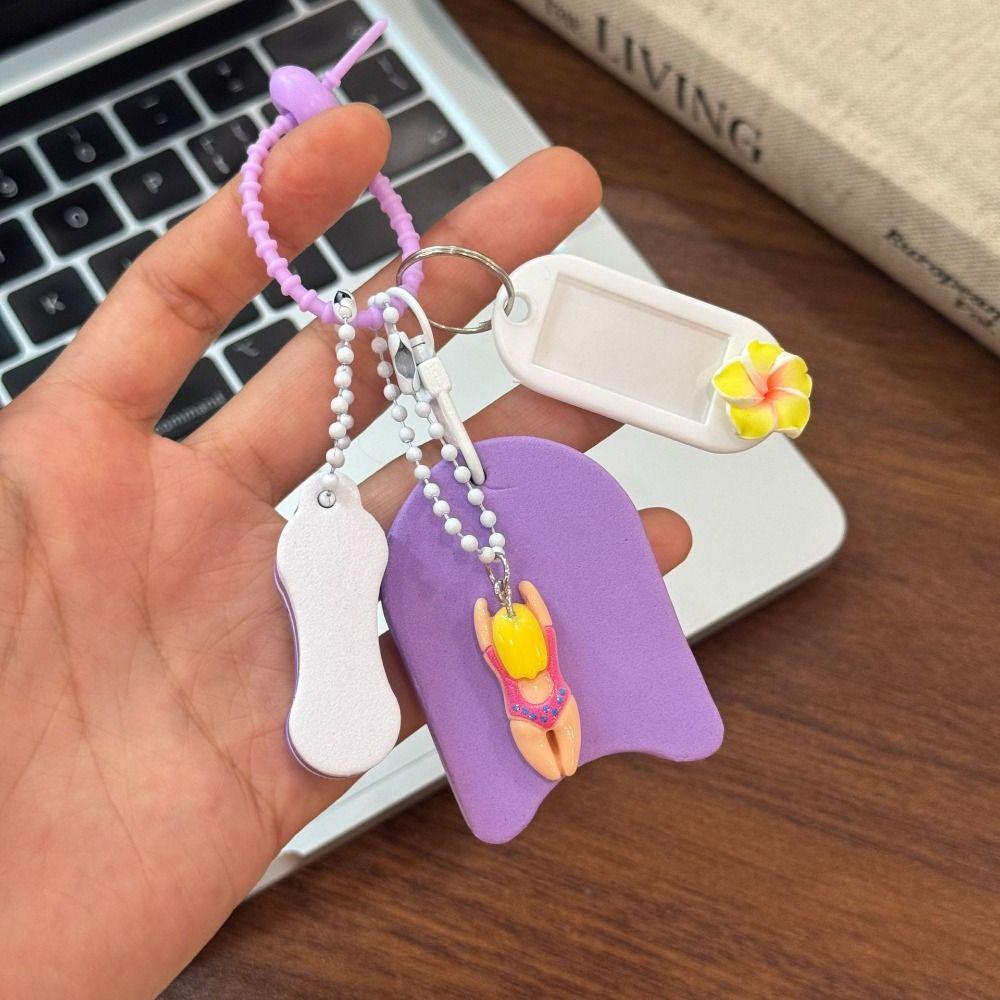 Funny Swimming Keychain Creative Diving Mask Bag Pendant Floating Key Ring Swimming enthusiast