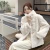 Horn Button Lamb Wool Coat Women's Fur Integrated Autumn and Winter New Thickened Small Fragrant Lamb Wool Short Coat