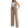 Women's Fashion Casual Suit Vest Sleeveless Wide-leg Pants Casual Suit