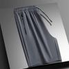 Dm Ice Silk Shorts Men's Summer Thin Outwear Quick Dry Loose Split Casual Pants Men's Running Fitness Sports Middle Pants