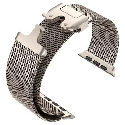 1 шт. ремешок для Apple Watch Milanese Loop для Apple Watch S10 46 мм 42 мм Ultra 2 49 44 45 41 40 38 мм металлический ремешок для часов IWatch 10 9 6 5 SE 7 8 4 3 браслет