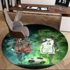 1pc Anime Soccer Player Design Round Carpet - Office Chair Mat, Non-Slip Rug for Home Decor, Seasonal Gift, Suitable for Office, Living Room