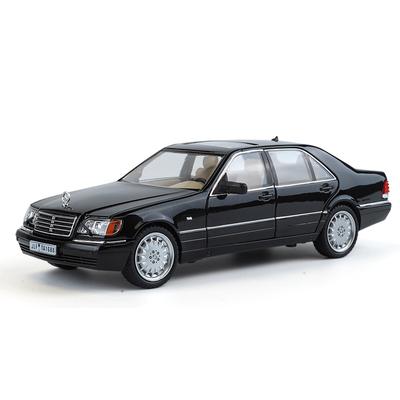 1/24 Benz W140 320SEL сплав винтажный автомобиль литой металлический классический автомобиль игрушечная модель звук свет инерционный механизм коллекционные предметы детский подарок на день рождения