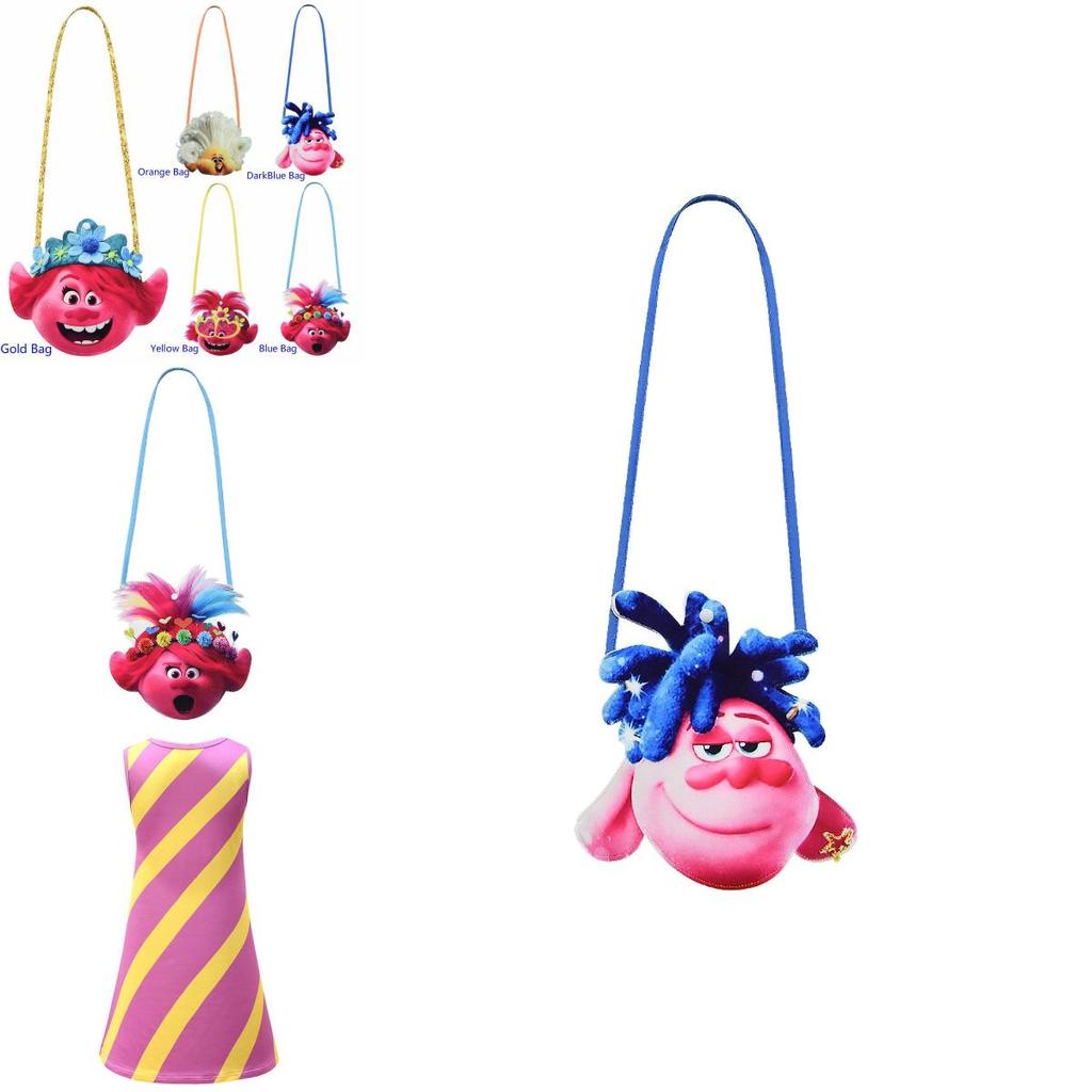 Trolls Poppy Cosplay Costume For Girls With Comfortable Soft Fabric And Vibrant Pink Color