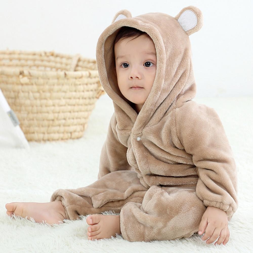 Piżama Onesie Przebranie Śpiochy Brązowy Miś Niemowlę 120: 95-105 Cm