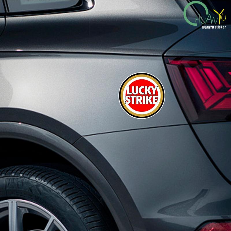 Креативная наклейка на автомобиль Lucky Strike, мотоцикл, бампер, багажник, ноутбук, окно, виниловые декали, высококачественное украшение для автомобиля