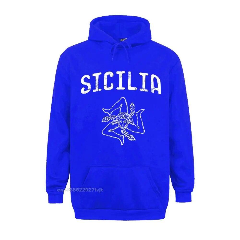 Sicilia Италия Sicily Sicilian Siciliano Italia Итальянская толстовка с длинными рукавами Удобные топы Толстовка Хлопок Толстовки унисекс Толстовка унисекс