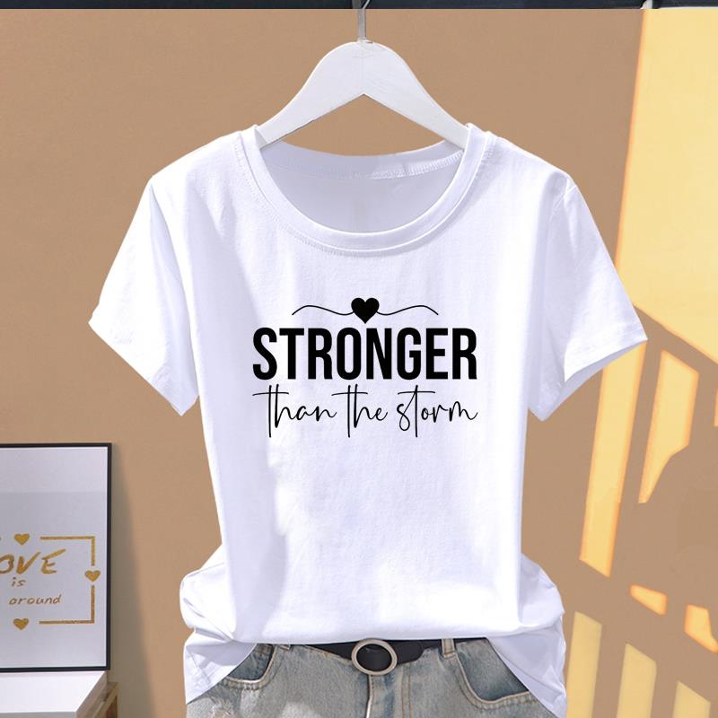 (Asian Size) Graphic Tee T Clothing Love Sweet Letter Style Casual Fashion Print Female Casual Women's Top Lady Short Sleeve T-shirt