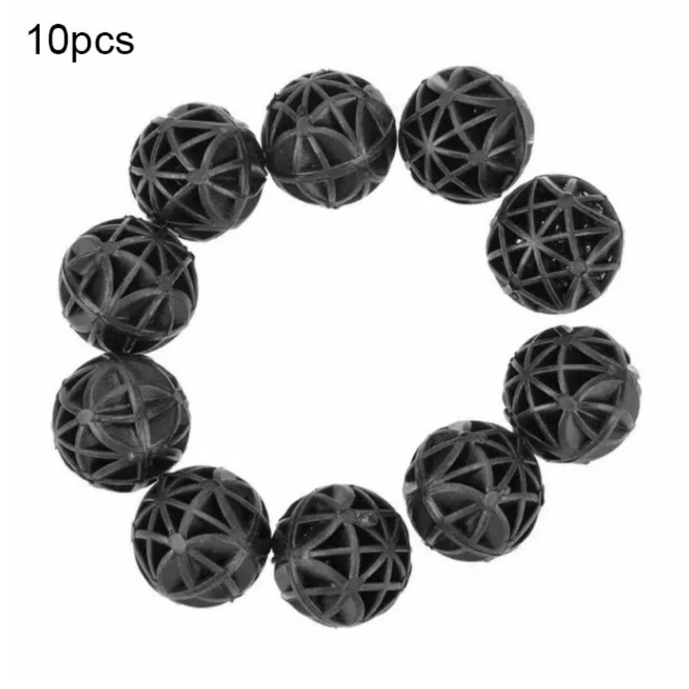 10pcs PVC Aquarium Filtration Balls Black Wet/Dry Canister Filter Media For Aquarium