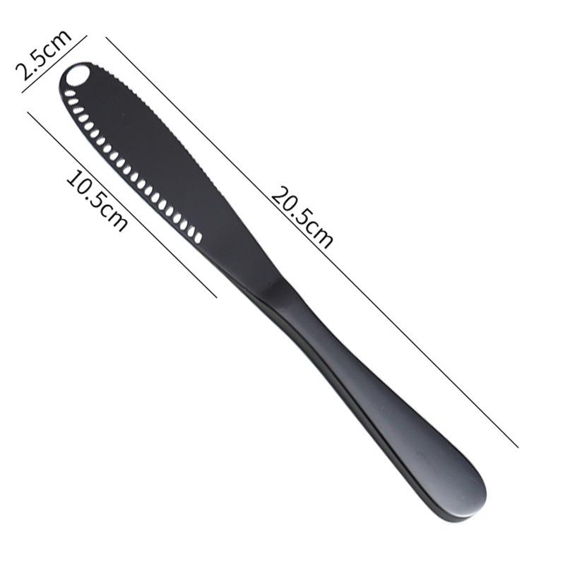 Butter Knife Holes Cheese Dessert Knife Stainless Steel Jam Knife Cutlery Toast Wipe Cream Bread Cheese Cutter Kitchen Tools AVE