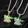 Гу Мэн мультяшное ожерелье с подвеской мужское капающее масло светящееся инопланетное хип-хоп уличное ожерелье интернет-знаменитости