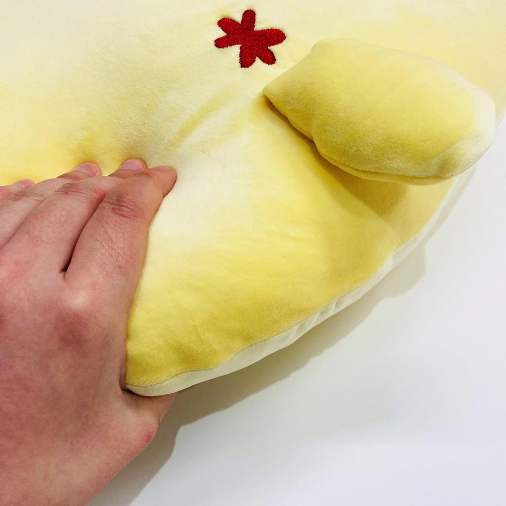 MORIPiLO Body Sanrio Characters Pompompurin Micro Plush Nap by Morishita Makura Pillow, (Soft Die-Cut Cushion), Skin-Friendly Fabric, Toy, Pillow,