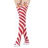 Women's Christmas Doll Socks Stripe Knee-High Socks