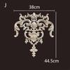 Rubber Wood Applique for Furniture Flower Decoration Wood Carving Onlays  Luxury Living Room Decoration Decal Floral Home Decor