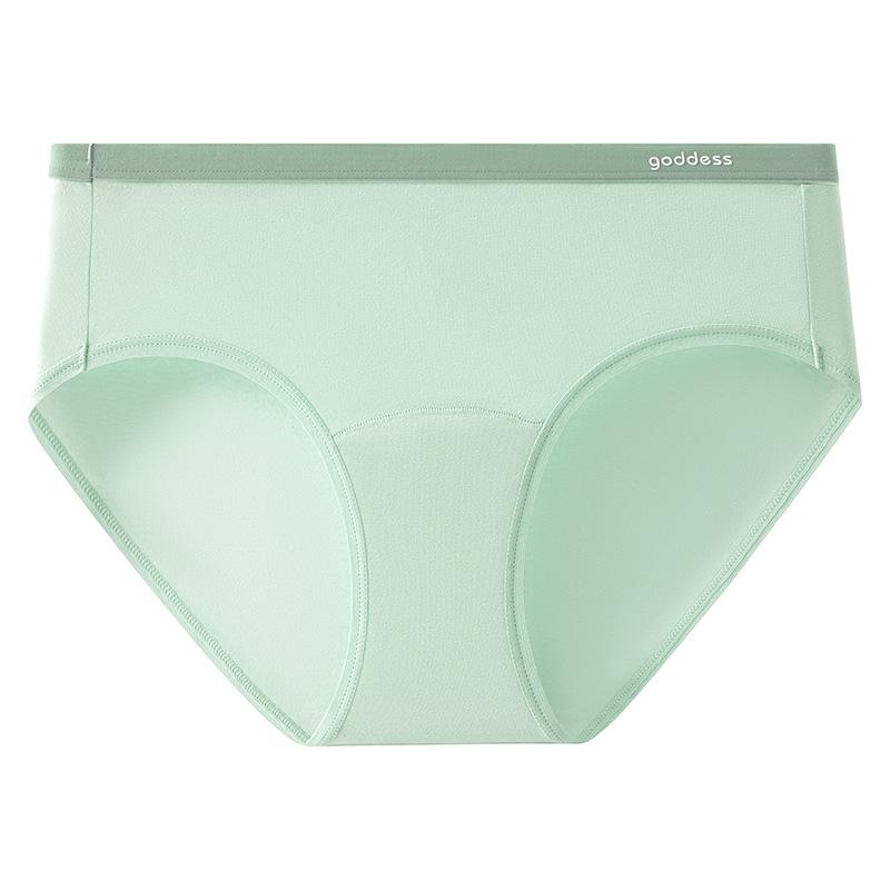 Женские трусы, однотонное дышащее антибактериальное хлопковое нижнее белье со средней талией