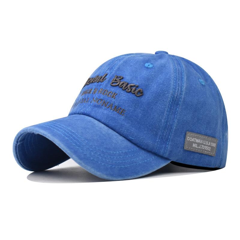 Pure Cotton Washed Old Small Letter Baseball Cap Men's and Women's Outdoor Four-season Cap