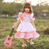 Sweet Lolita Princess Dress Girls With Lace Bow Tulle Skirt - Black Pink Blue Halloween Costume Stage Performance
