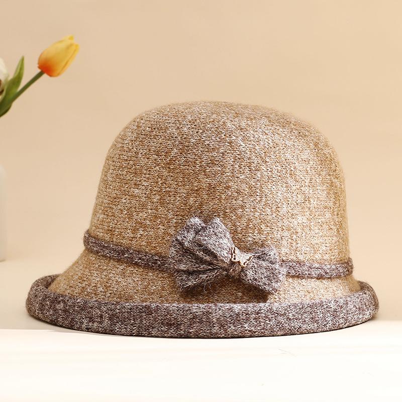 Новая модная женская шляпа женская осенне-зимняя универсальная шляпа-ведро средняя шляпа-котелок с гофрированным верхом уличная повседневная шляпа-ведро