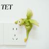 Kids Room Wall Art 3D Cute Baby Dinosaur Switch Sticker, Fantasy Decor, Decorative Fairy Tale Decoration Socket Panel Decal, Indoor for Bedroom Living