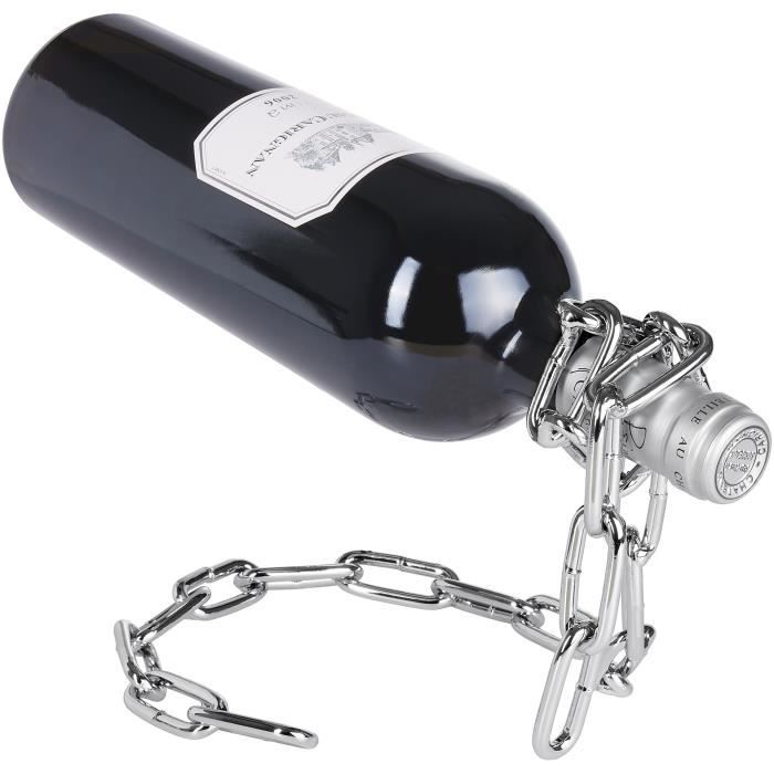 Porte-bouteille de vin - BRUBAKER - Métal - Carte de vœux incluse - Idée cadeau originale - Décoratif