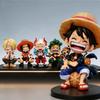 13 см Аниме One Piece фигурки Действия Q-версия сидячие Луффи Зоро Санджи модные игрушки куклы модели автомобильные украшения Подарки на день рождения игрушки