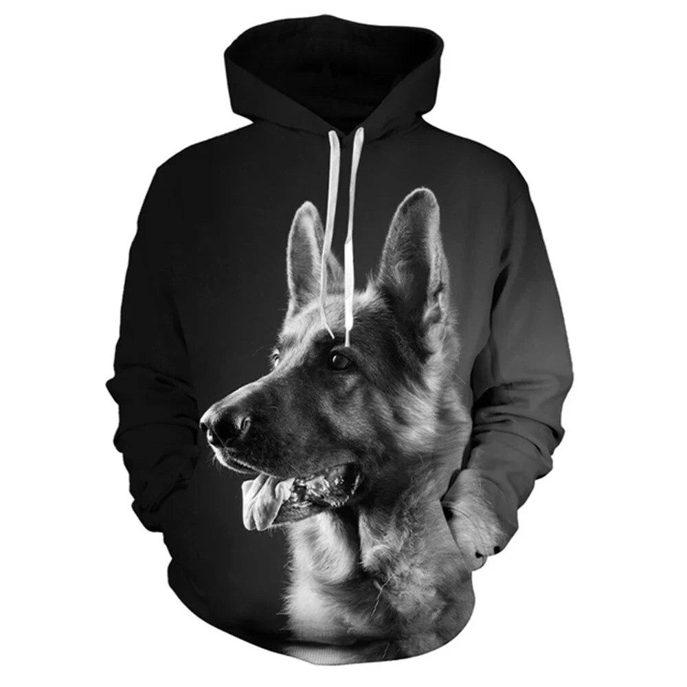 Весенне-осенняя модная милая сибирская хаски с 3d принтом для мужчин и женщин, свободная толстовка с капюшоном, повседневная негабаритная полиэстеровая популярная толстовка, мужская одежда