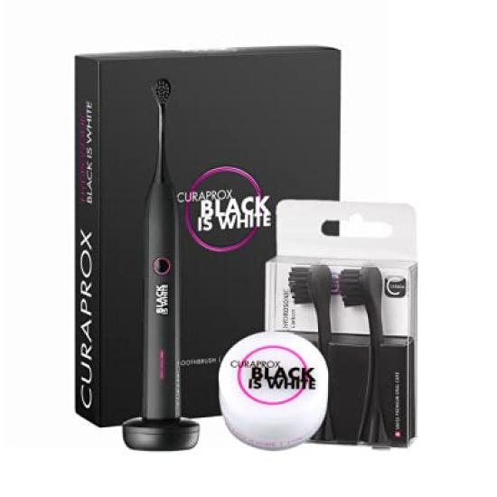 Craprox Black Is White Electric Toothbrush Powder Toothpaste 3g Replacement Brush Set of 2 + +