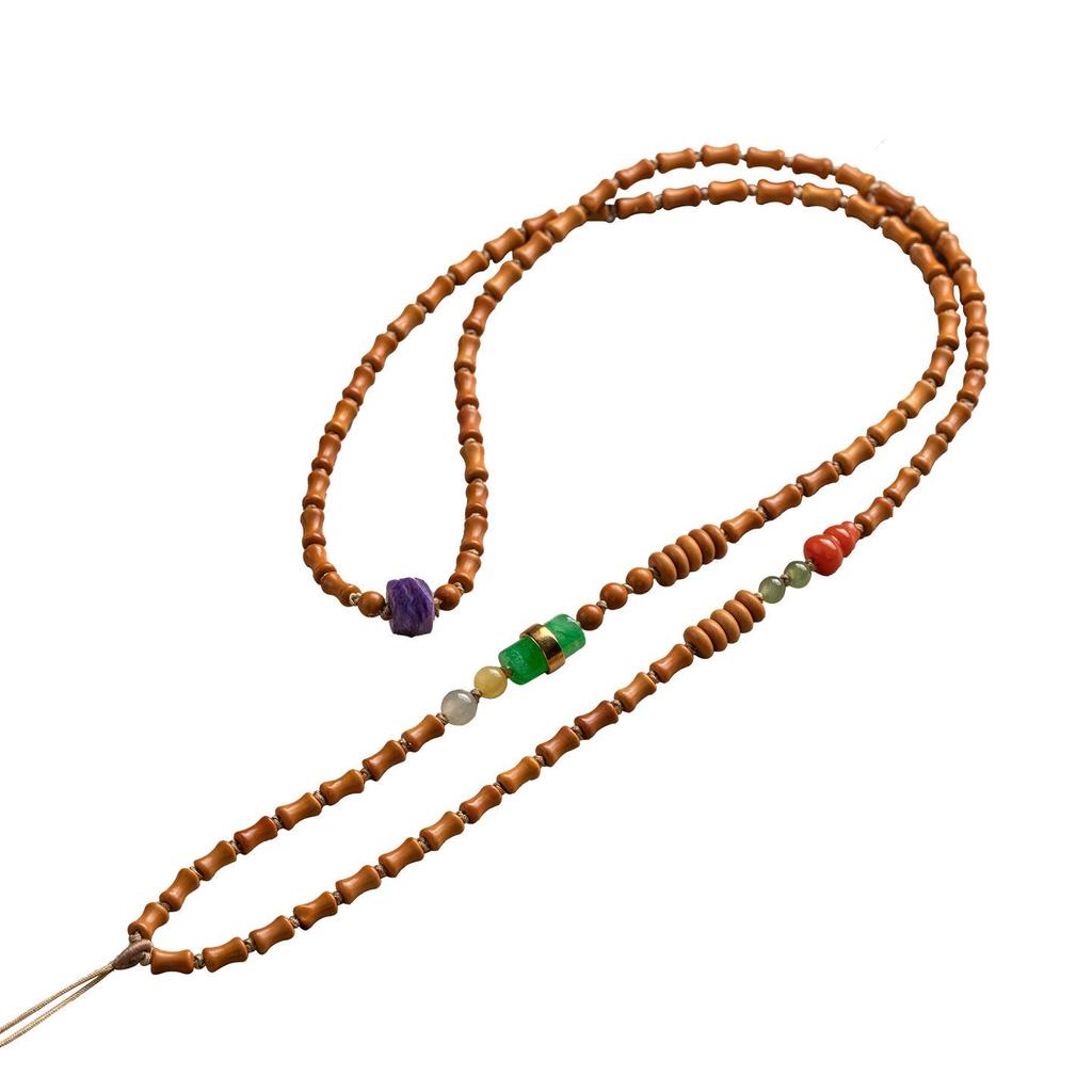 Ожерелье-подвеска в древнем стиле, ручной работы, из косточек оливы и жадеита, для женщин