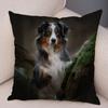 Наволочка с изображением австралийской овчарки, милый чехол для собаки и животного, декоративная подушка для дивана для домашних животных, домашняя подушка