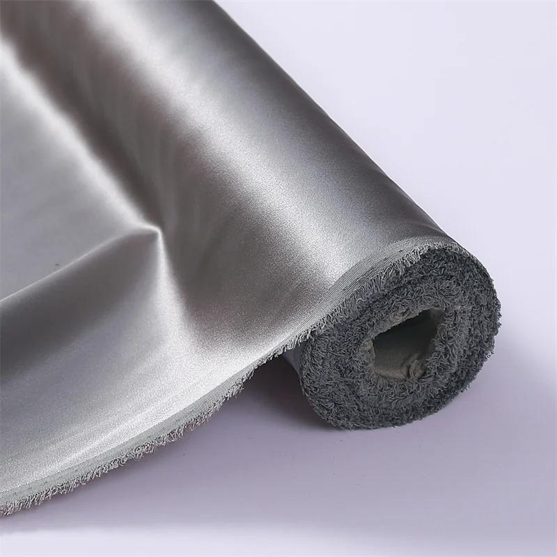 22 Момме 100% чистый шелк тутового шелкопряда ткани шармез текстильная вышивка одежда простая атласная шелковая ткань 100x114 см