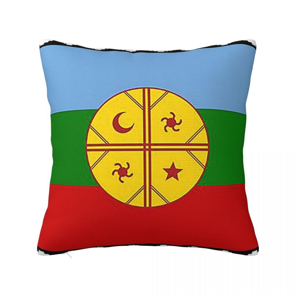 Флаг Мапуче Bandera Mapuche Квадратная Наволочка Чехол для Подушки Полиэстер Декор Подушки Подушка для Комфорта для Дома Дивана