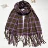 New Winter Small Plaid Scarf for Women Soft Thickened Imitation Cashmere Scarf Korean Style Festival Versatile Student Gift